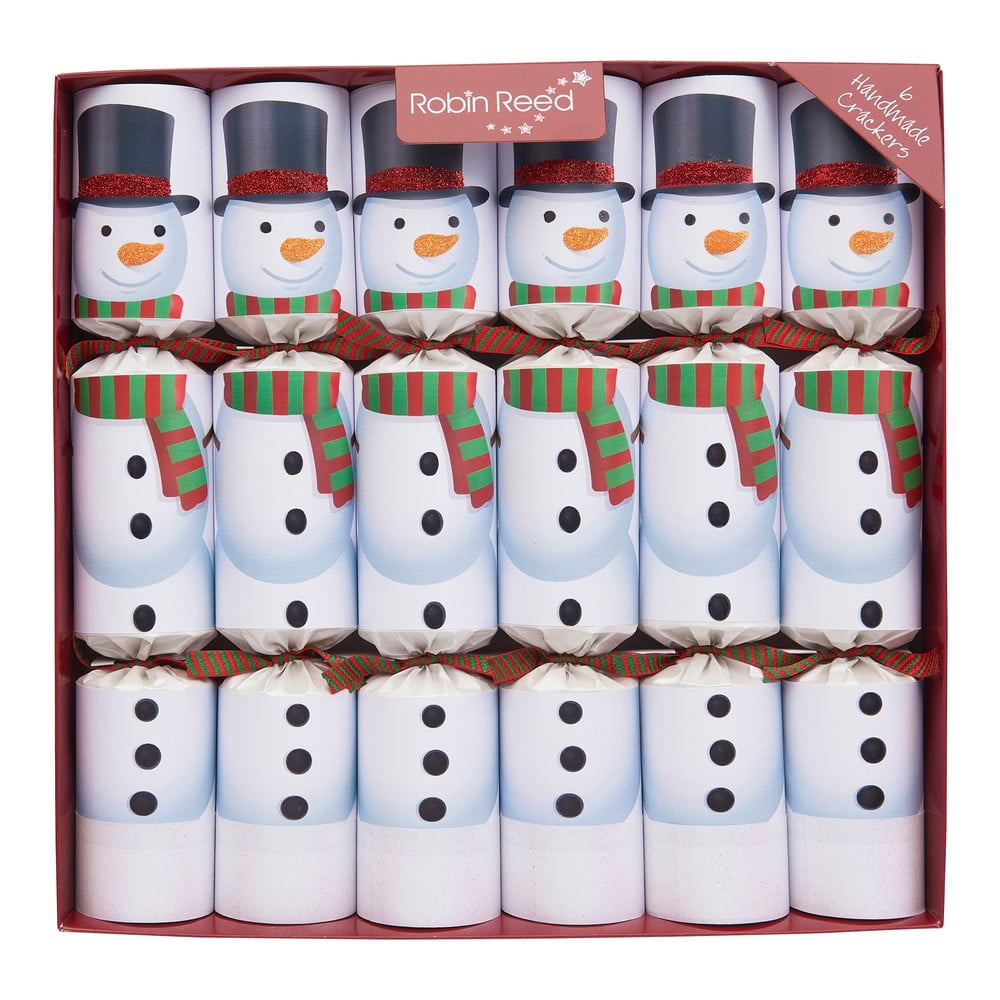 E-shop Vianočné crackery v súprave 6 ks Racing Snowman - Robin Reed