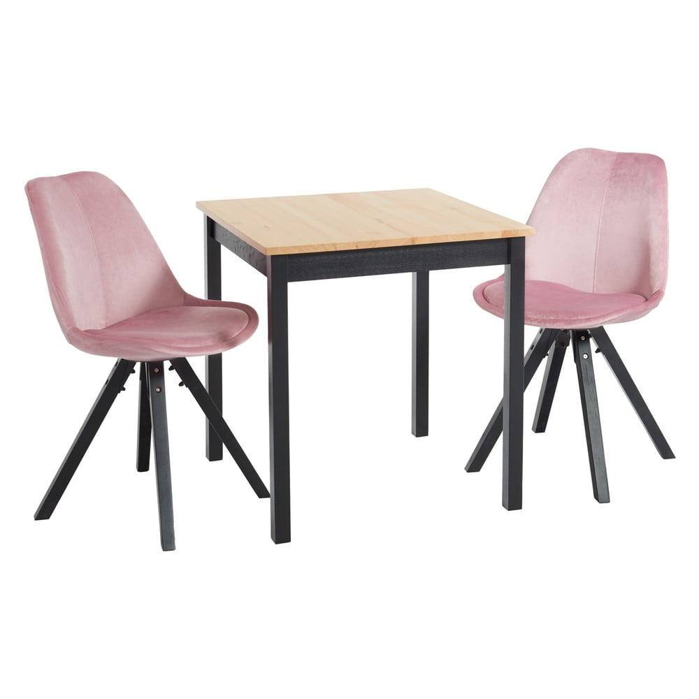 E-shop Ružová jedálenská súprava Bonami Essentials so stolom Sydney a stoličkami Dima