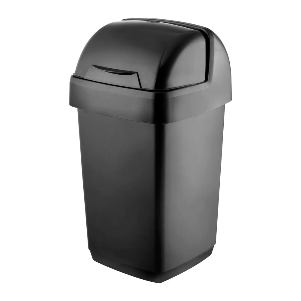E-shop Čierny odpadkový kôš Addis Roll Top, 22,5 x 23 x 42,5 cm