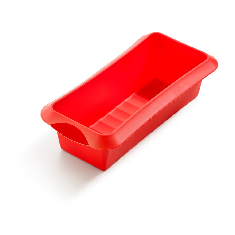E-shop Červená silikónová forma na pečenie Lékué, dĺžka 24 cm