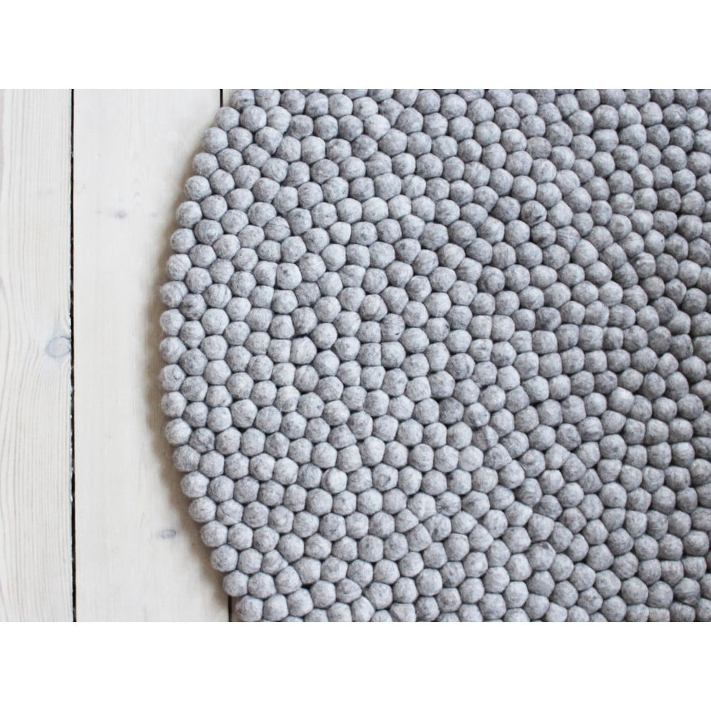 Obrázok Pieskovohnedý guľôčkový vlnený koberec Wooldot Ball rugs, ⌀ 140 cm