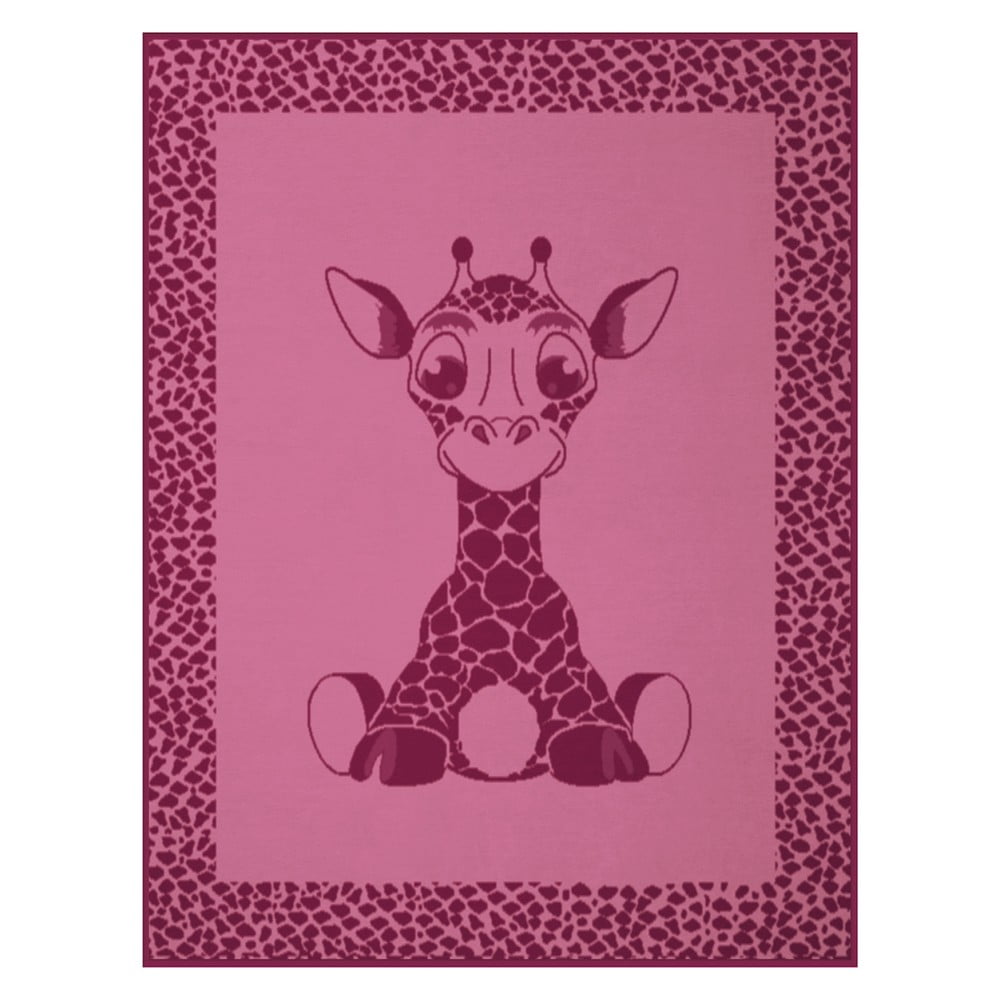 Deka Giraffe Pink, 75x100 cm