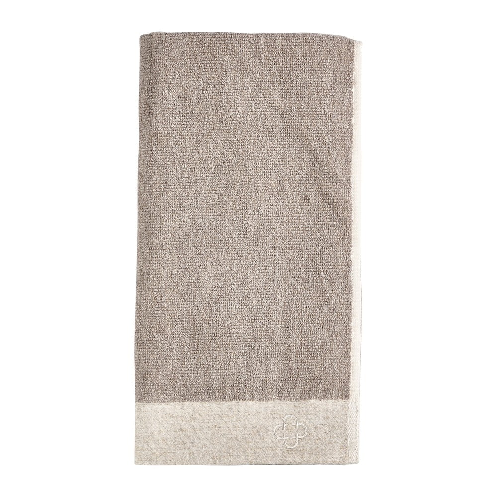 E-shop Hnedý uterák s prímesou ľanu Zone Inu, 100 x 50 cm