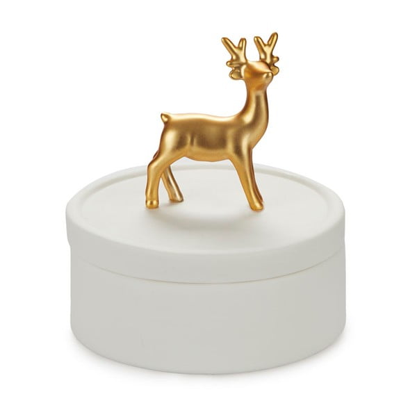 Biela porcelová dóza na šperky Balvi Deer