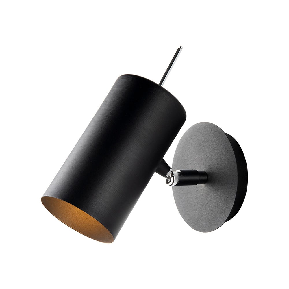 E-shop Čierne nástenné svietidlo Squid Lighting Geo, výška 23 cm
