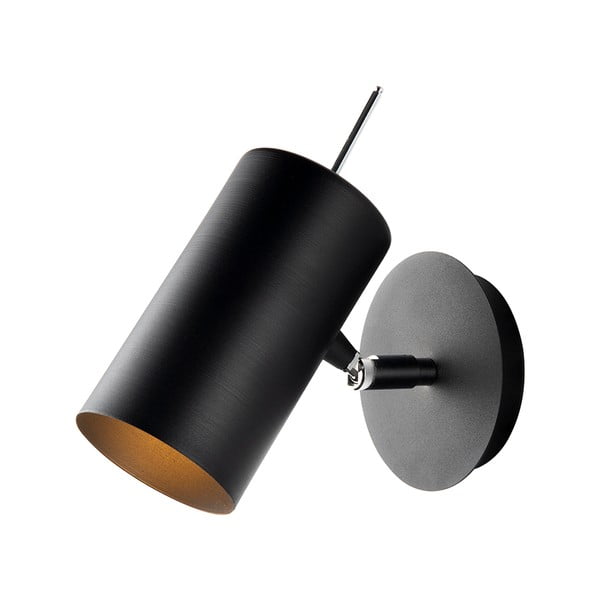 Čierne nástenné svietidlo Squid Lighting Geo, výška 23 cm