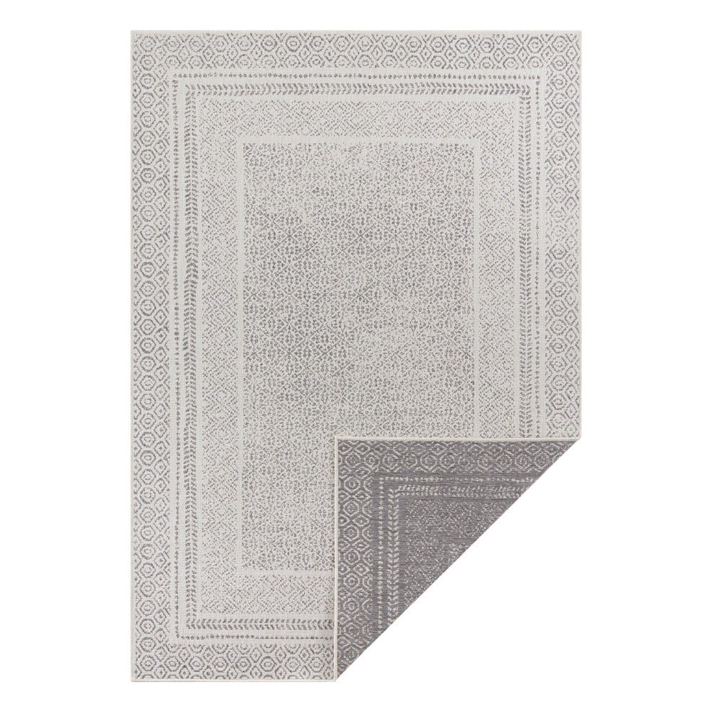 E-shop Sivo-biely vonkajší koberec Ragami Berlin, 80 x 150 cm