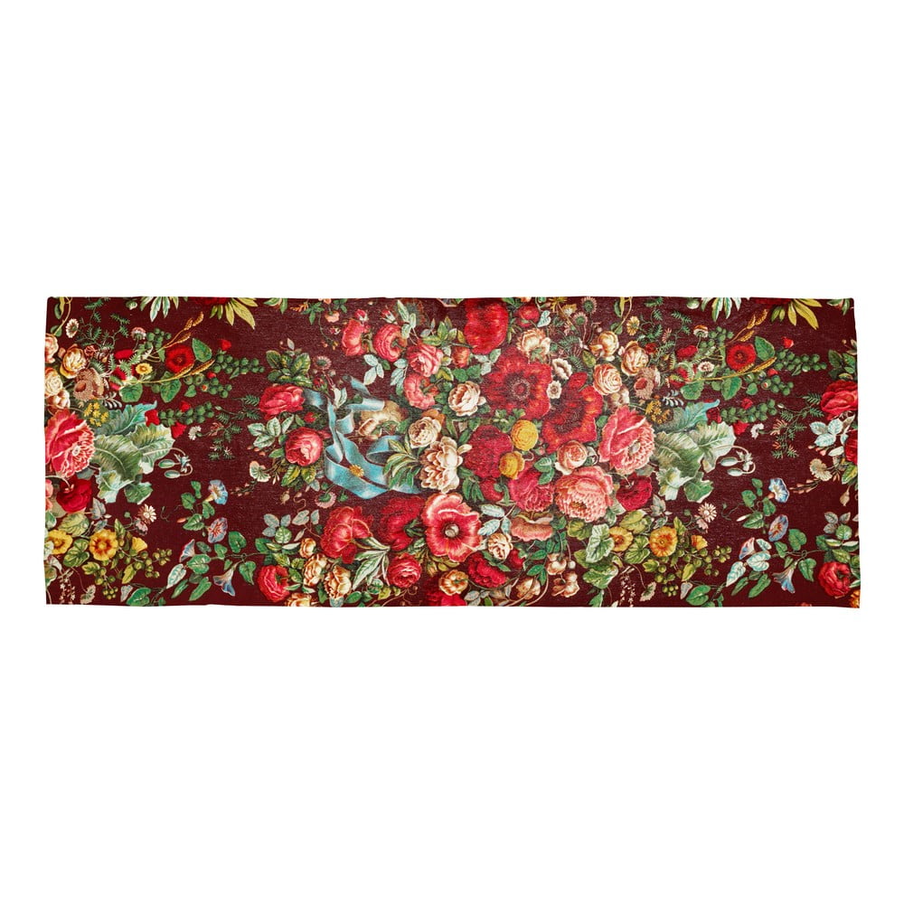 E-shop Červený behúň s prímesou bavlny Velvet Atelier Still Life, 55 x 135 cm