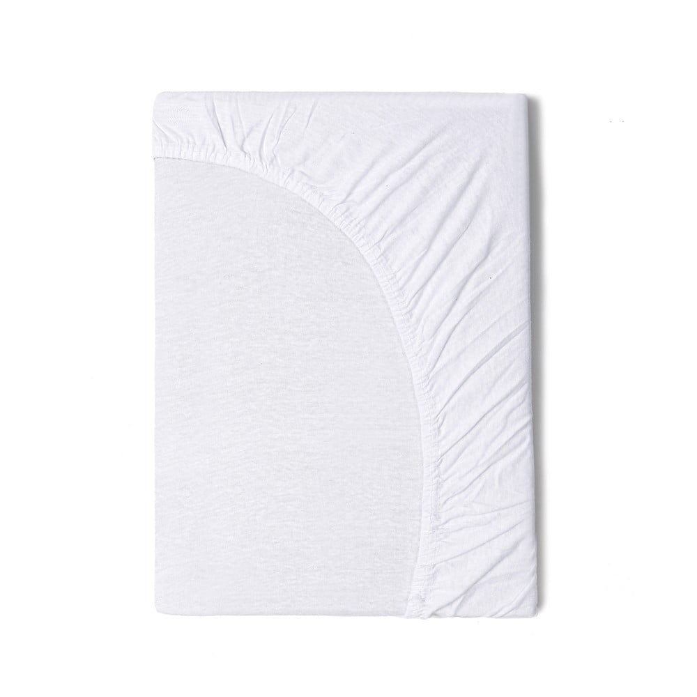 E-shop Detská biela bavlnená elastická plachta Good Morning, 60 x 120 cm