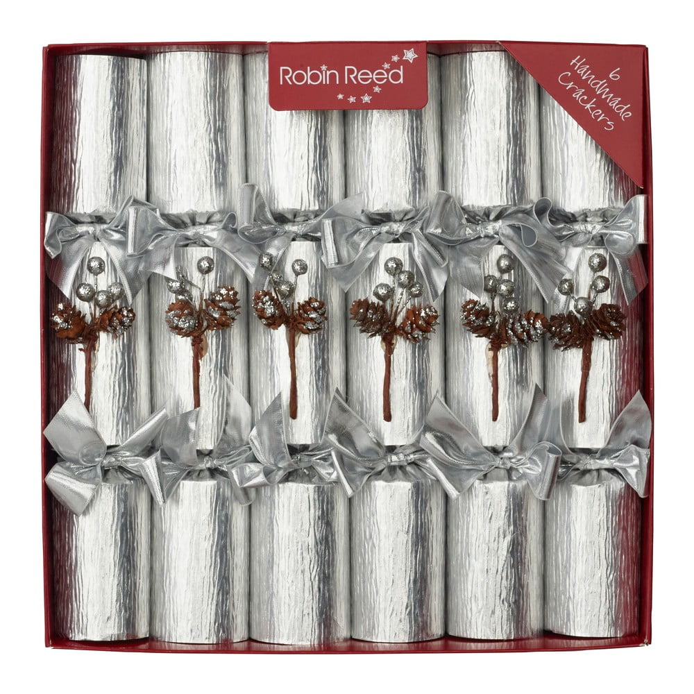 E-shop Vianočné crackery v súprave 6 ks Silver Frost - Robin Reed