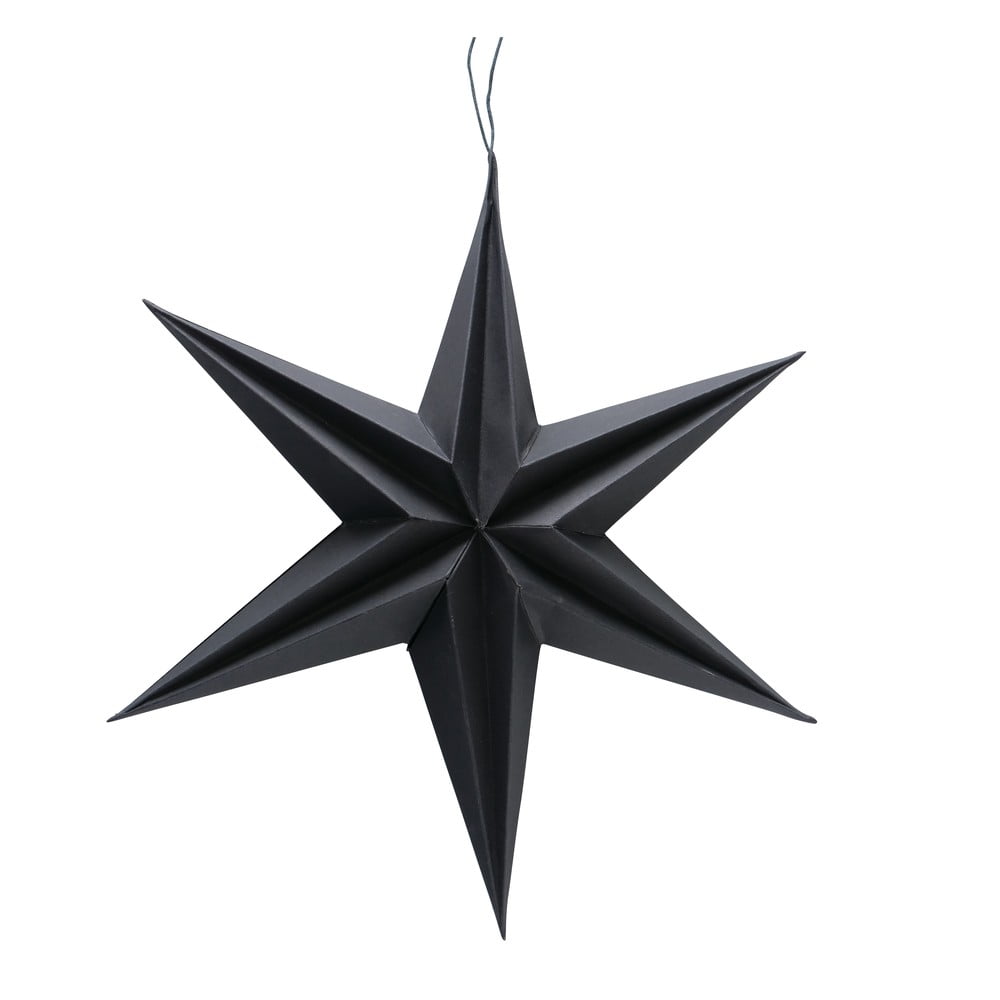 E-shop Čierna vianočná papierová závesná dekorácia v tvare hviezdy Boltze Kassia, ø 30 cm