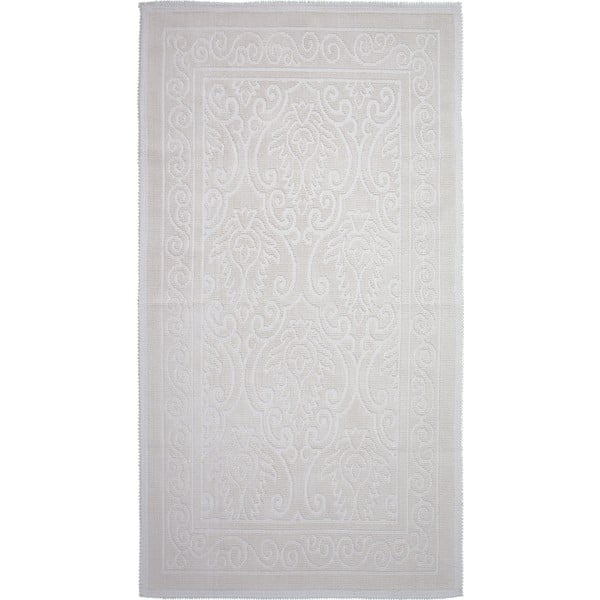Krémovobiely bavlnený koberec Vitaus Osmanli, 60 × 90 cm