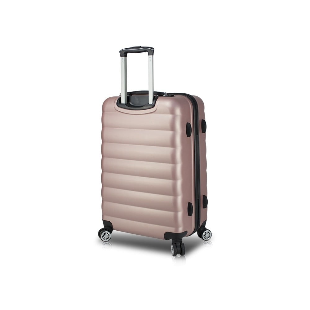 E-shop Ružový cestovný kufor na kolieskach s USB portom My Valice COLORS RESSNO Medium Suitcase
