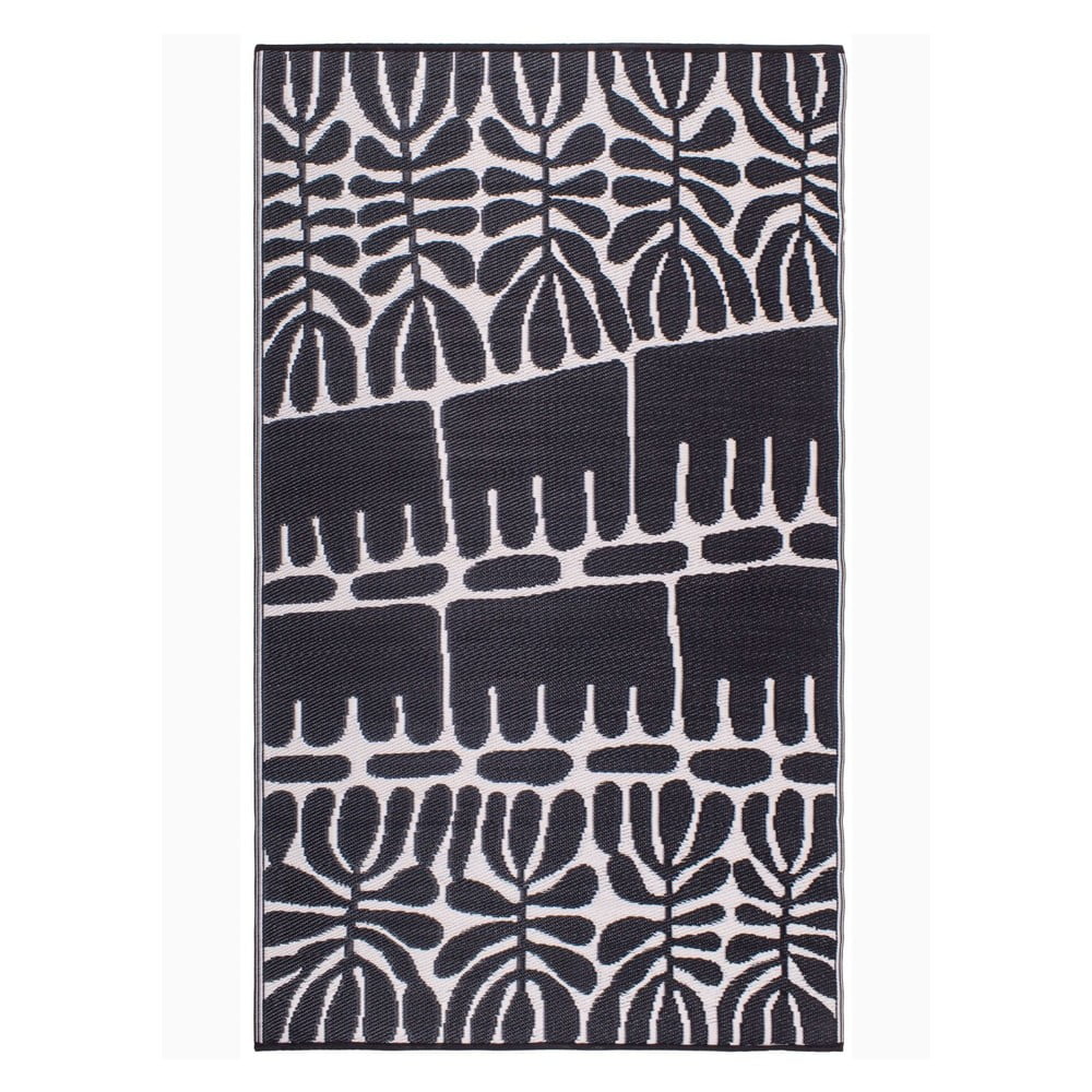 E-shop Čierny obojstranný vonkajší koberec z recyklovaného plastu Fab Hab Serowe Black, 120 x 180 cm