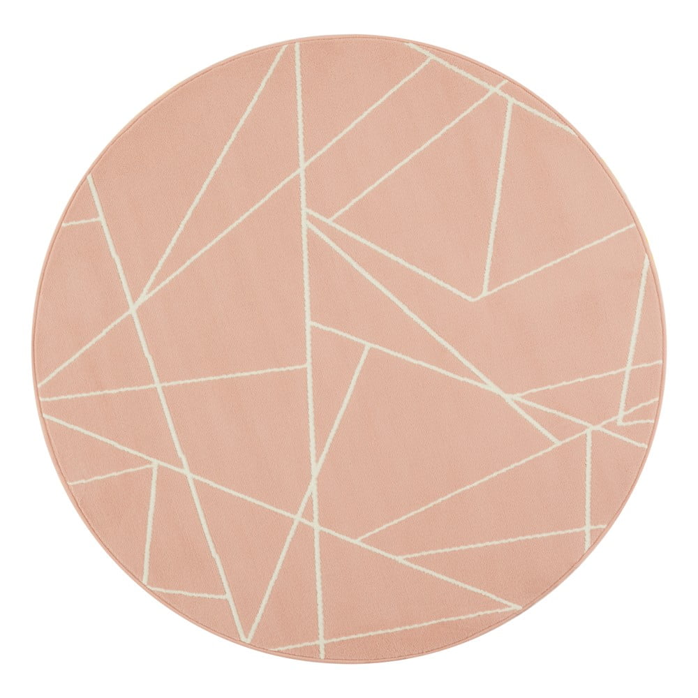 E-shop Ružový koberec Ragami Velvet, ø 140 cm