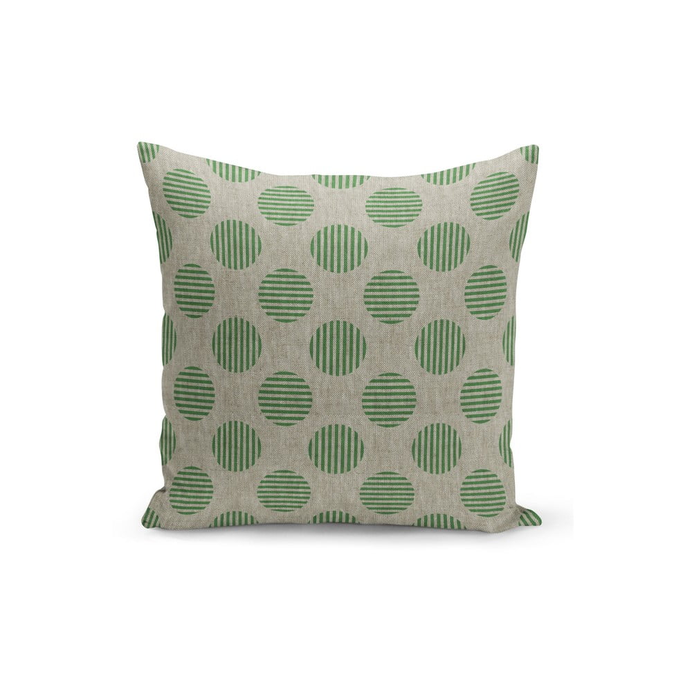 E-shop Zeleno-béžová obliečka na vankúš Kate Louise Dots, 45 x 45 cm