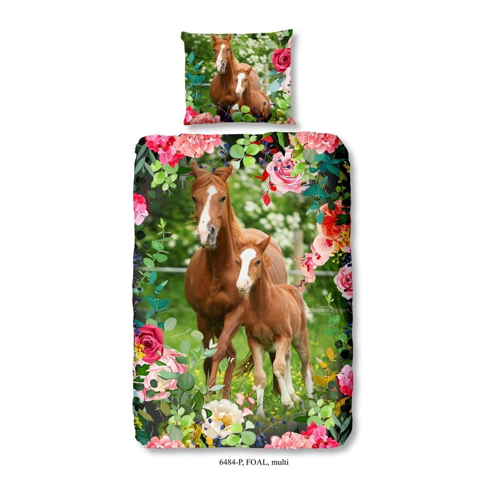 Detské bavlnené obliečky na jednolôžko Good Morning Foal, 140 × 200 cm