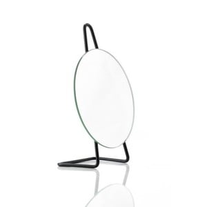 Černé oceľové stolové kozmetické zrkadlo Zone A-Mirror, ø 31 cm
