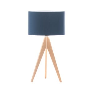 Modrá stolová lampa 4room Artist, breza, Ø 33 cm