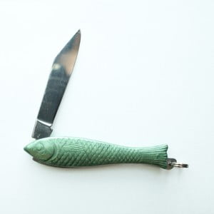 Tmavozelený český nožík rybička