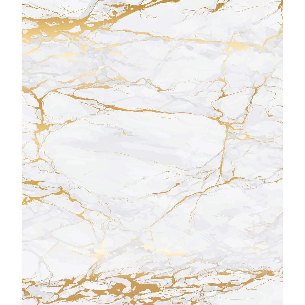 Obrázok Sklenený kryt na stenu pri sporáku v bielo-zlatej farbe Wenko Marble, 70 x 60 cm