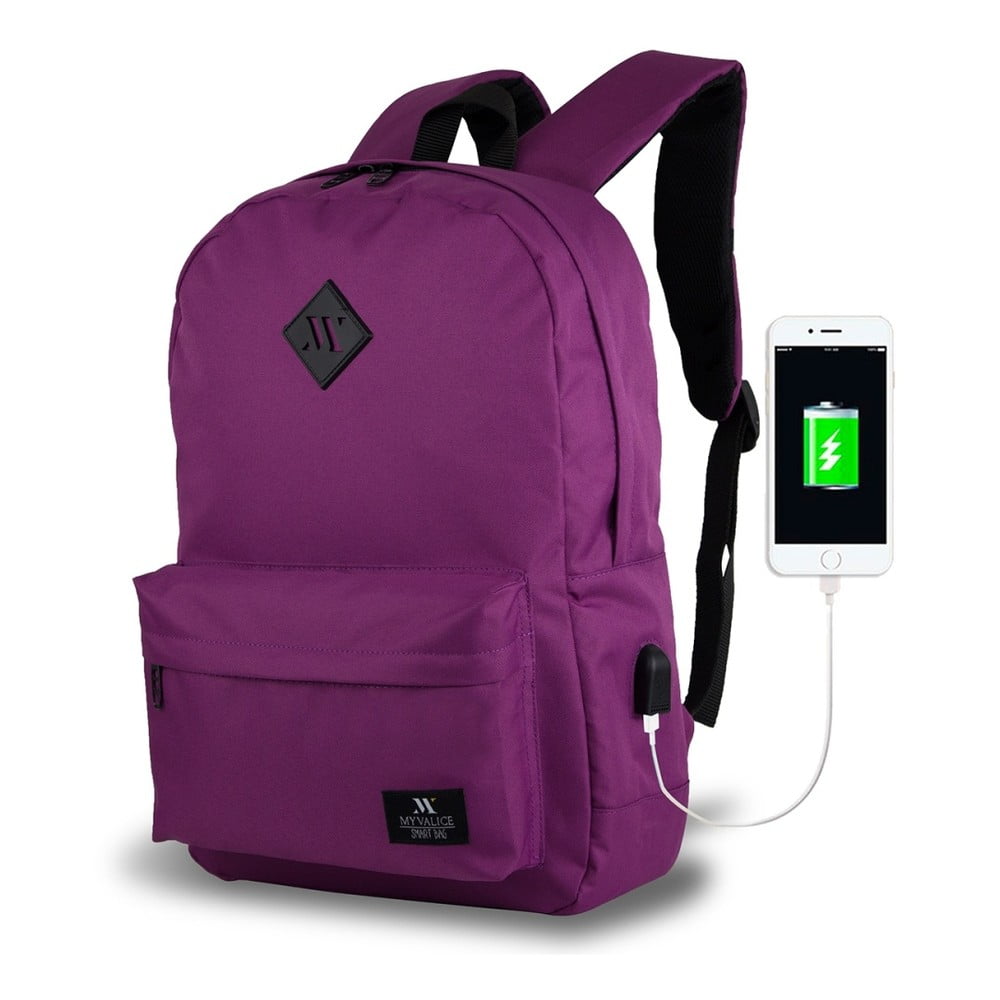 Obrázok Fialový batoh s USB portom My Valice SPECTA Smart Bag