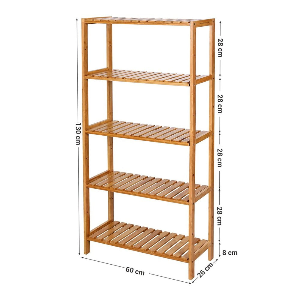 Obrázok Bambusový regál Songmics, výška 130 cm