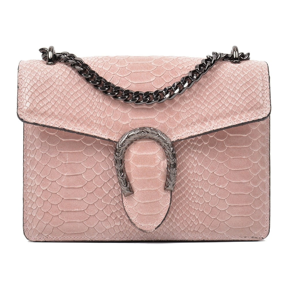 E-shop Ružová kožená listová kabelka Renata Corsi Fiona