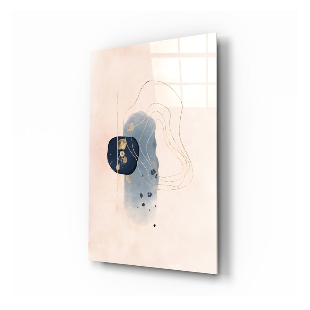 E-shop Sklenený obraz Insigne Abstract Beige, 46 x 72 cm
