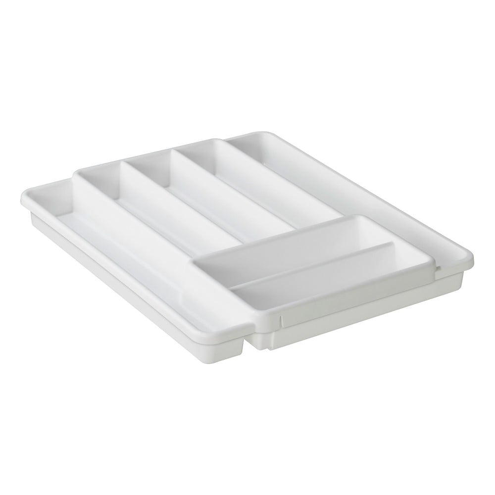 E-shop Biely plastový príborník do zásuvky 39.7 x 34 cm Domino - Rotho