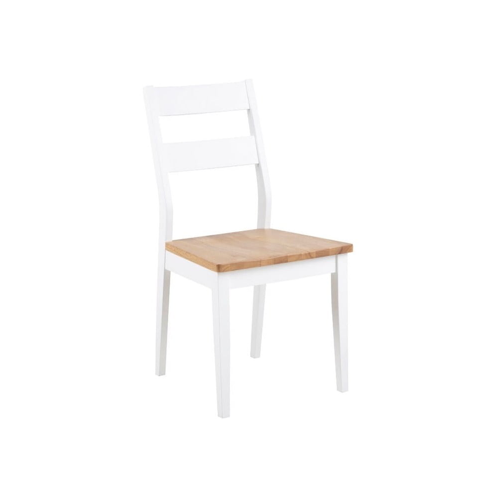 E-shop Hnedo-biela jedálenská stolička z kaučukového a dubového dreva Actona Derri