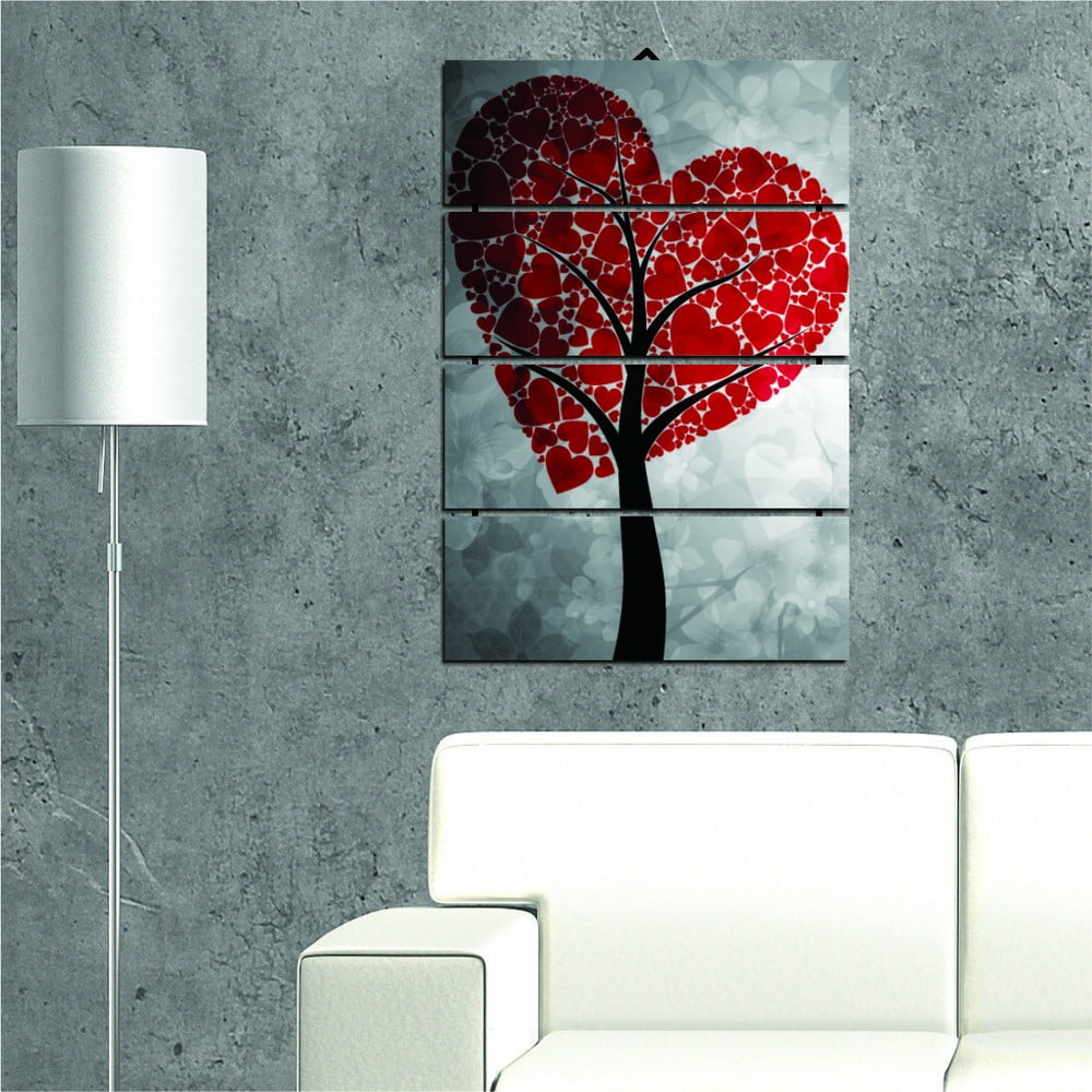 E-shop Viacdielny obraz Heart Tree, 34 × 55 cm