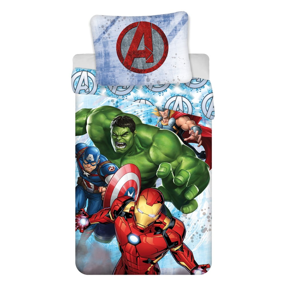 E-shop Detské bavlnené obliečky Jerry Fabrics Avengers Heroes, 140 x 200 cm