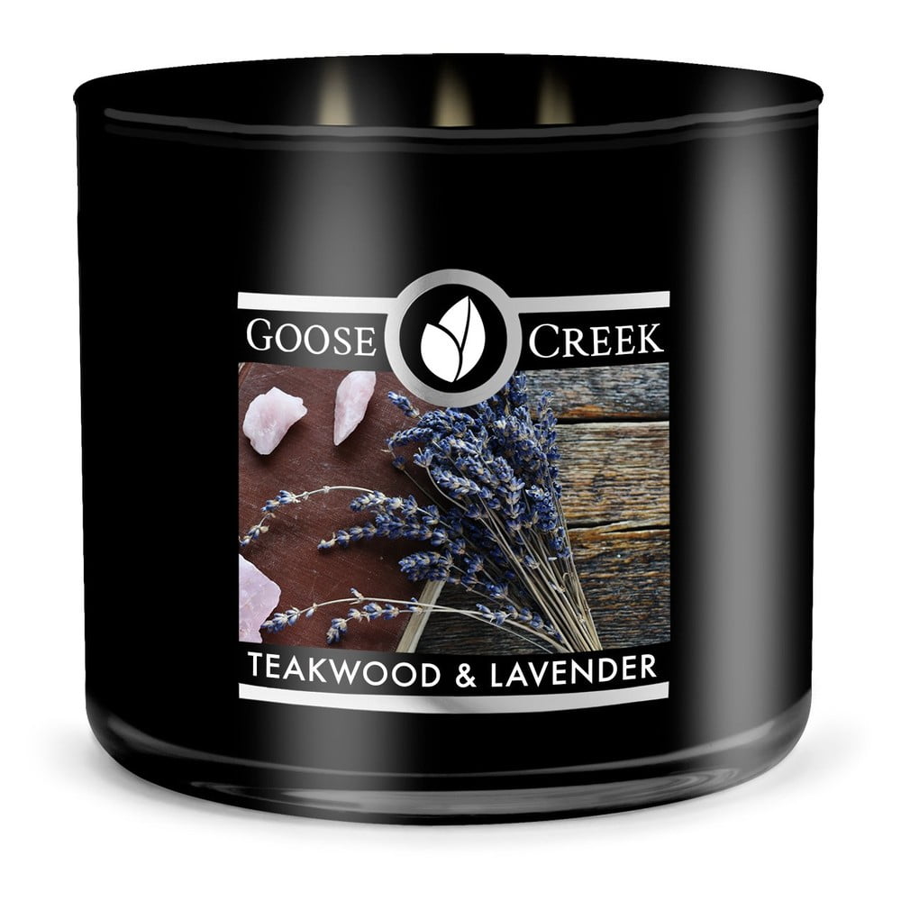 E-shop Pánska vonná sviečka v dóze Goose Creek Teakwood & Lavender, 35 hodín horenia