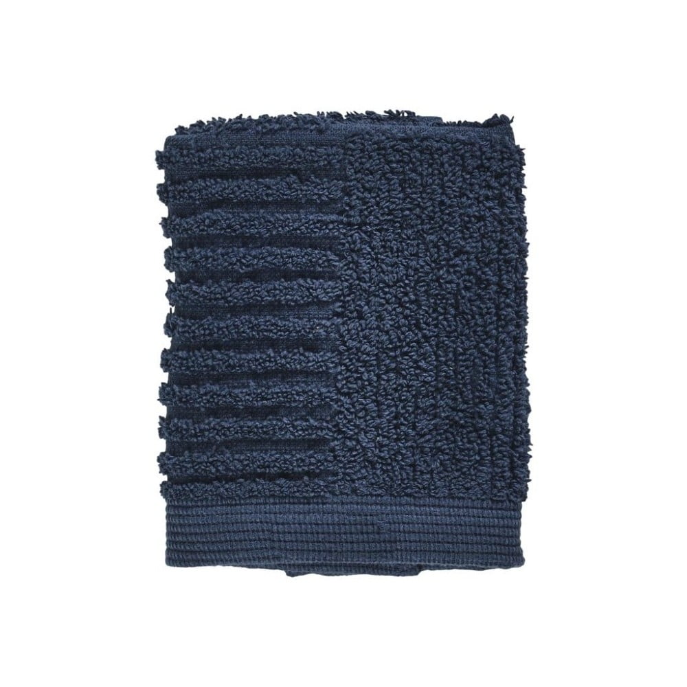 E-shop Tmavomodrý uterák zo 100% bavlny na tvár Zone Classic Dark Blue, 30 × 30 cm