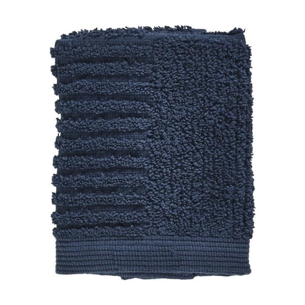 Tmavomodrý uterák zo 100% bavlny na tvár Zone Classic Dark Blue, 30 × 30 cm
