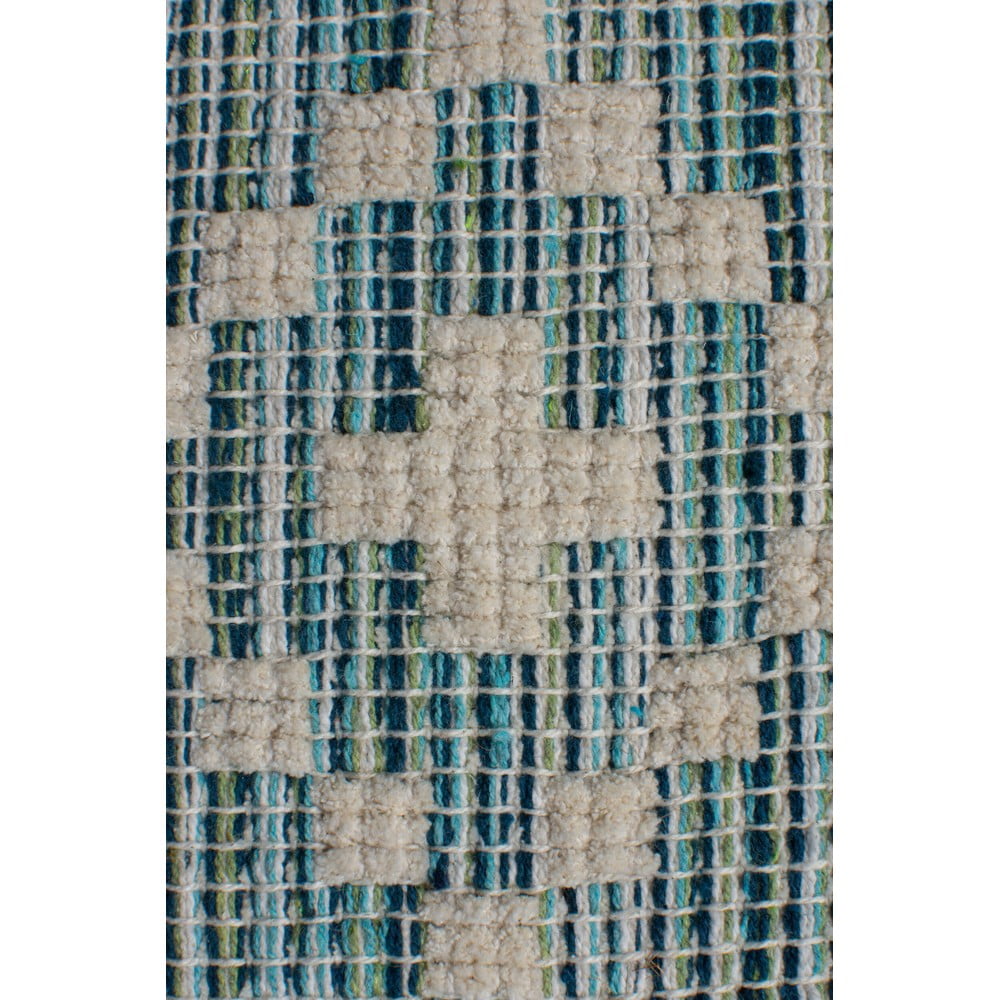 Obrázok Béžovo-modrý bavlnený koberec Flair Rugs Leela, 60 x 200 cm