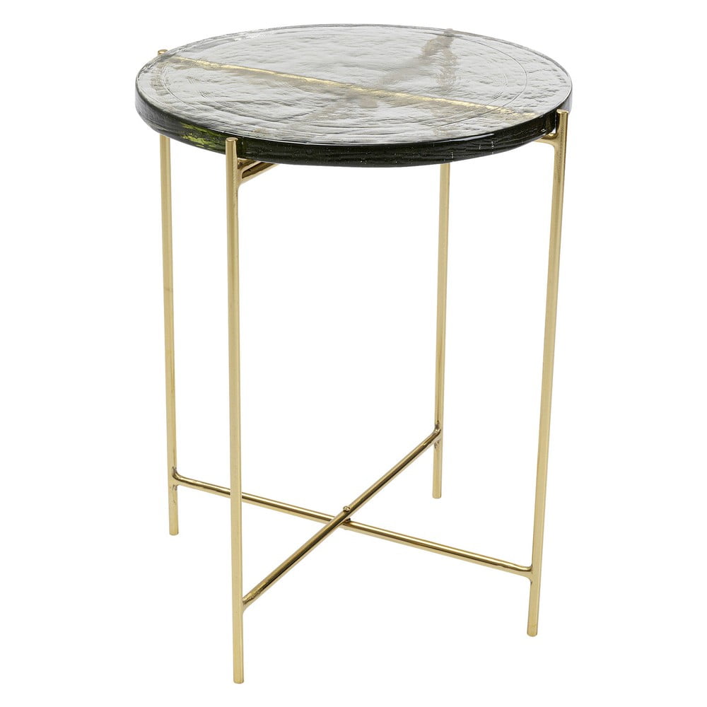 E-shop Odkladací stolík v zlatej farbe Kare Design Ice, ø 40 cm