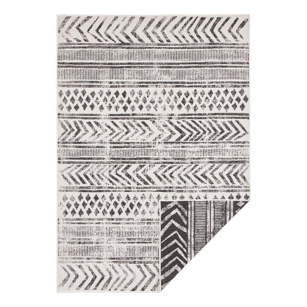 E-shop Čierno-krémový vonkajší koberec NORTHRUGS Biri, 120 x 170 cm