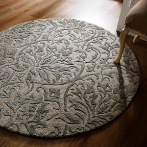 Sivý ručne tkaný koberec Flair Rugs Dorchester, ø 150 cm