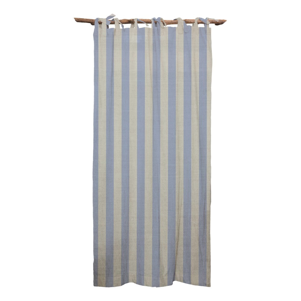 Obrázok Modrý záves Linen Couture Cuture Cortina Hogar Blue Stripes