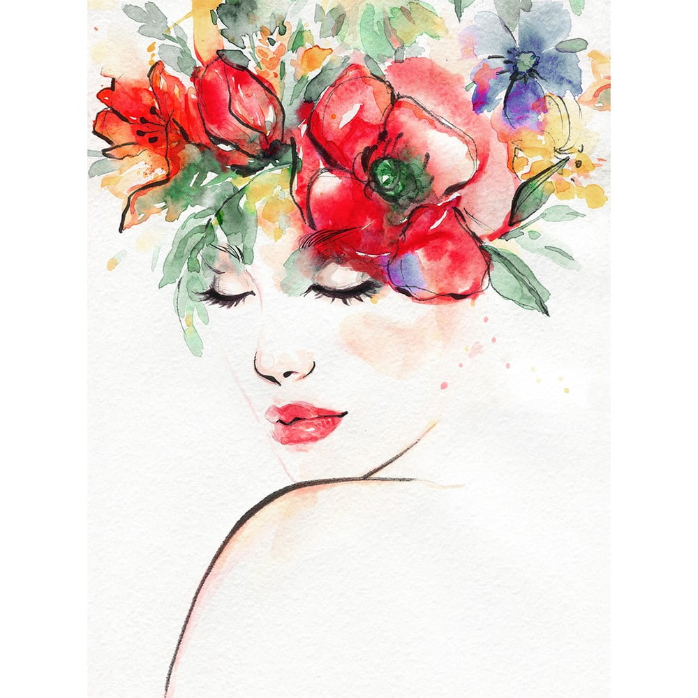 E-shop Obraz Styler Canvas Flower Head, 80 x 60 cm
