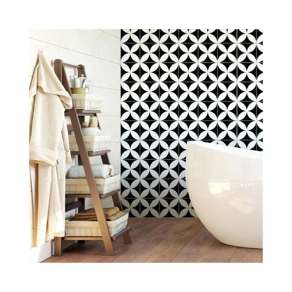 Obrázok Sada 60 nástenných samolepiek Ambiance Wall Decal Cement Tiles Aniello, 15 × 15 cm