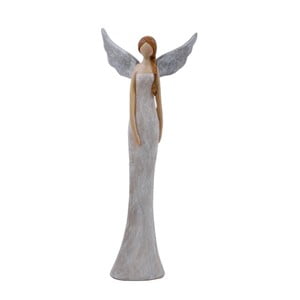 Dekoratívny anjel s vrkôčikmi Ego dekor Marla, výška 27 cm