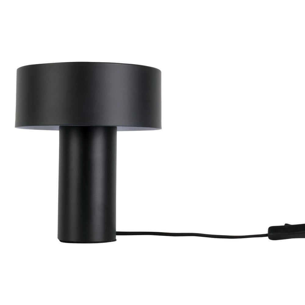 E-shop Čierna stolová lampa Leitmotiv Tubo, výška 23 cm
