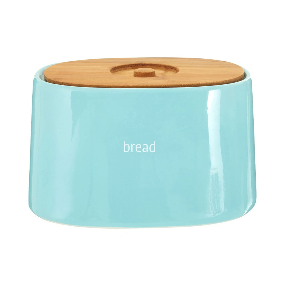E-shop Modrý chlebník s bambusovým vrchnákom Premier Housewares Fletcher, 800 ml