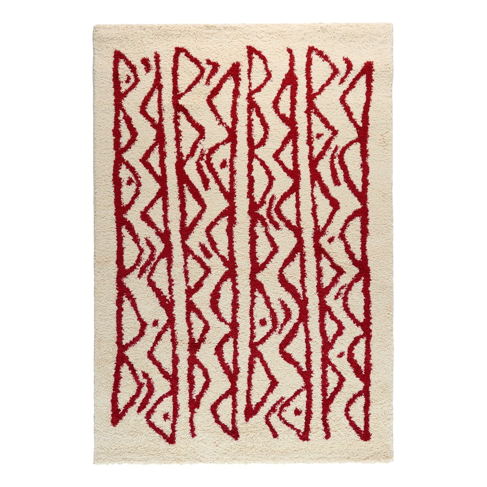 E-shop Krémovo-červený koberec Bonami Selection Morra, 120 x 180 cm