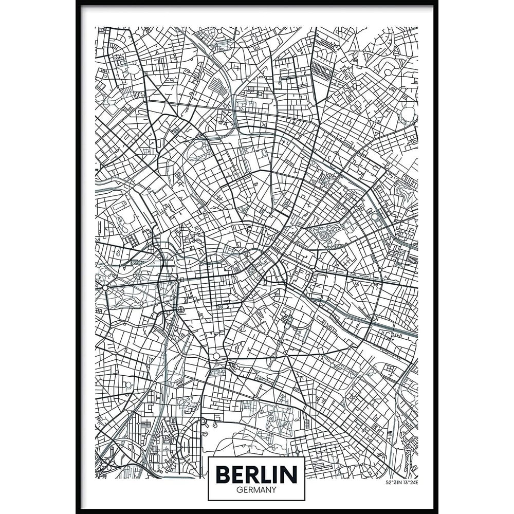 Obrázok Nástenný obraz MAP/BERLIN, 70 x 100 cm