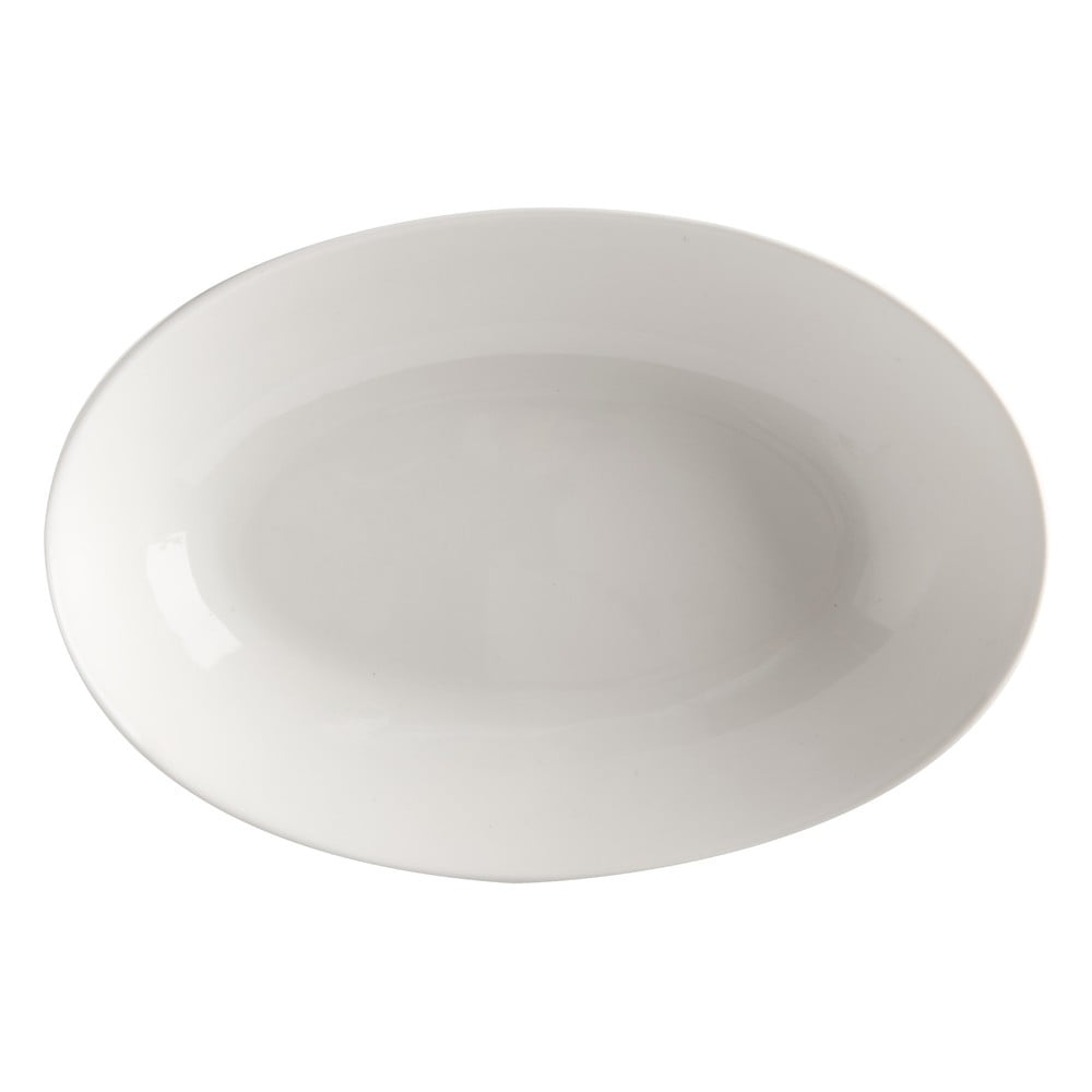E-shop Biely porcelánový hlboký tanier Maxwell & Williams Basic, 25 x 17 cm