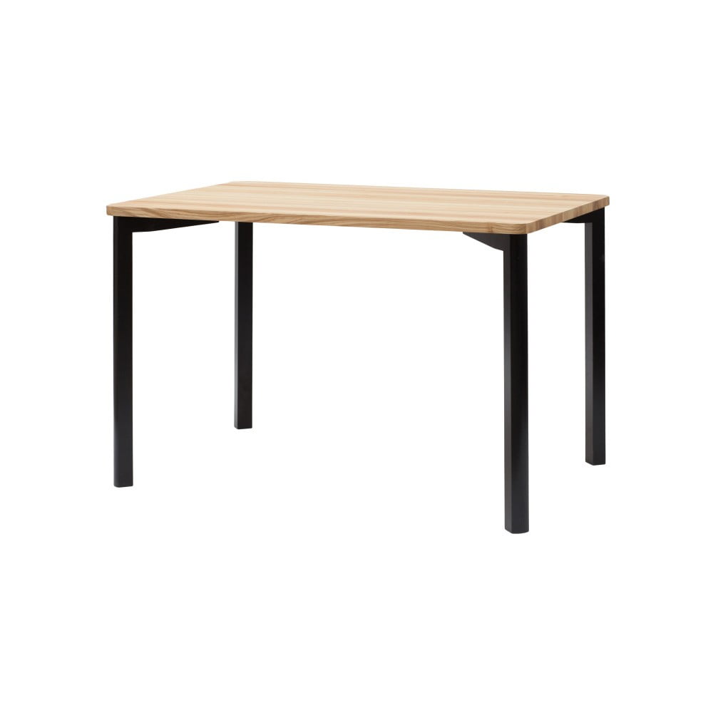 E-shop Čierny jedálenský stôl so zaoblenými nohami Ragaba TRIVENTI, 120 x 80 cm